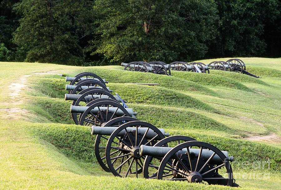 Battery Photograph - Vicksburg Mississippi USA Civil War entrenchments known as the Battery De Golyer by David Lyons