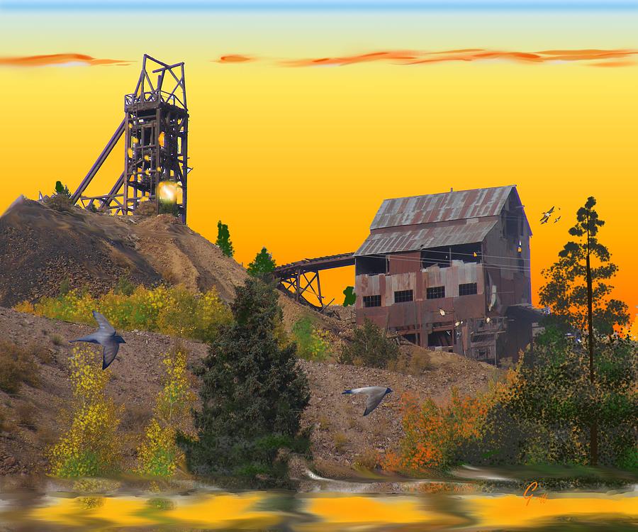Victor Colorado Gold Mine Digital Art by J Griff Griffin