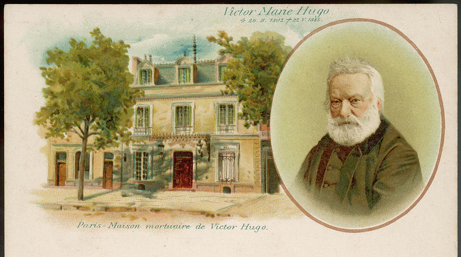 Paris Drawing - Victor Hugo  And His Home In The Place by Mary Evans Picture Library