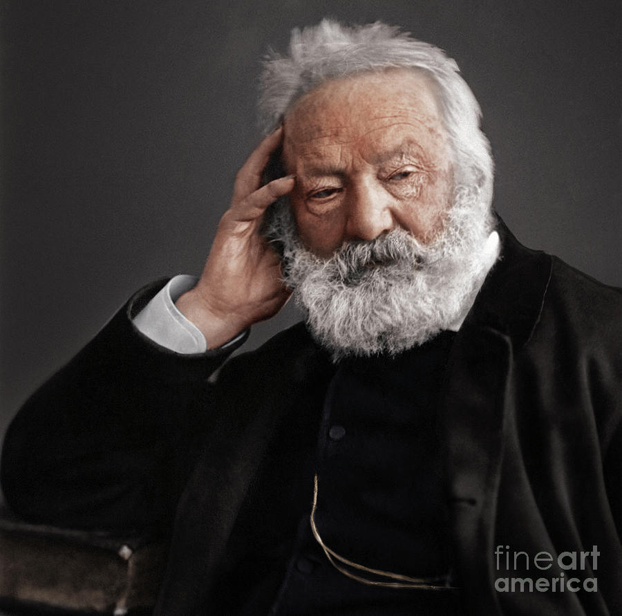 Victor Hugo colorized amazing photo Photograph by Bernard Benoit - Fine ...