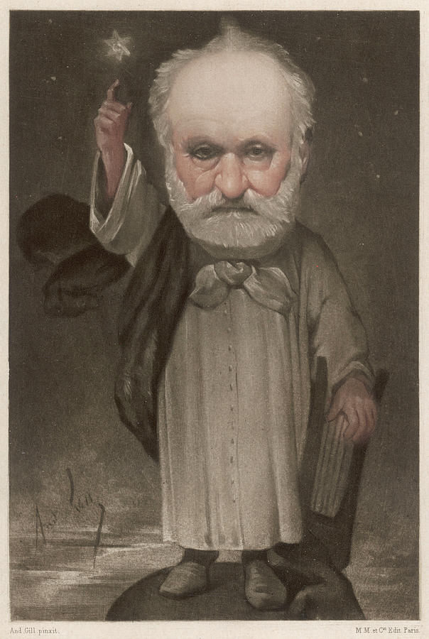 Victor Hugo French Writer Gill's Drawing by Mary Evans Picture Library