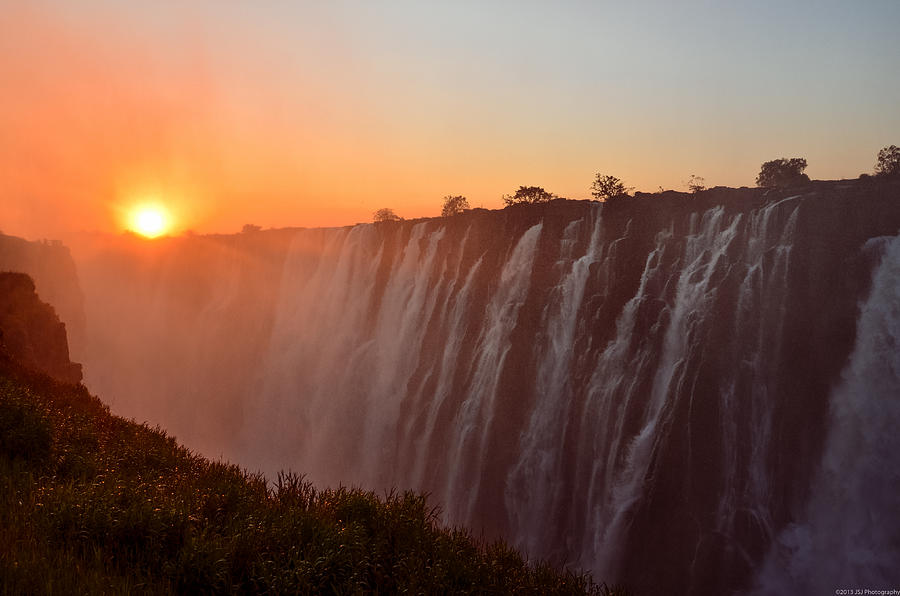 Victoria Falls at Sunset Photograph by Jeff at JSJ Photography