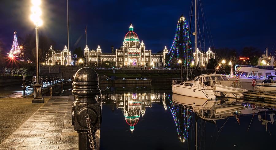 Victoria Harbour Christmas Eve Photograph