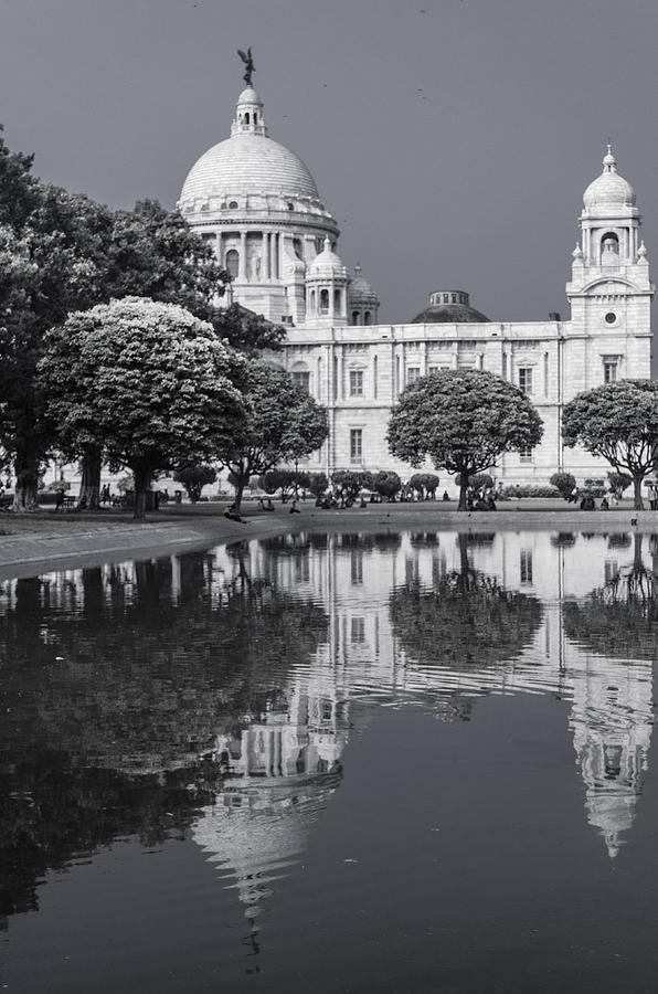 Tree Photograph - Victoria Memorial Reflection of the Past by Debrup Chatterjee