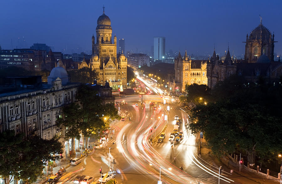 Victoria or Chhatrapati Shivaji terminus, Mumbai Photograph by Peter Adams