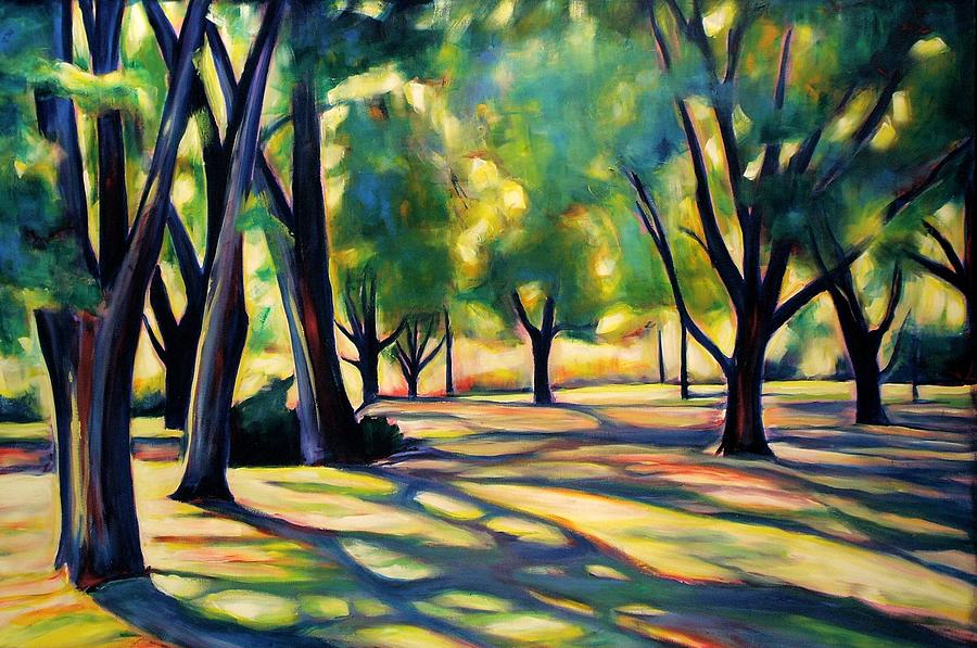 Victoria Park Shadows Painting by Sheila Diemert