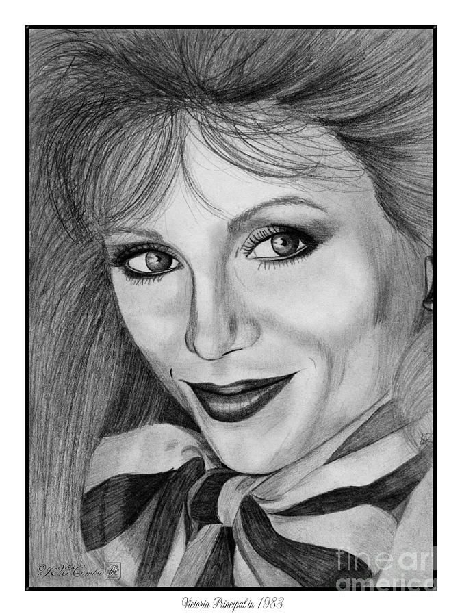 Victoria Principal in 1983 Drawing by J McCombie - Fine Art America