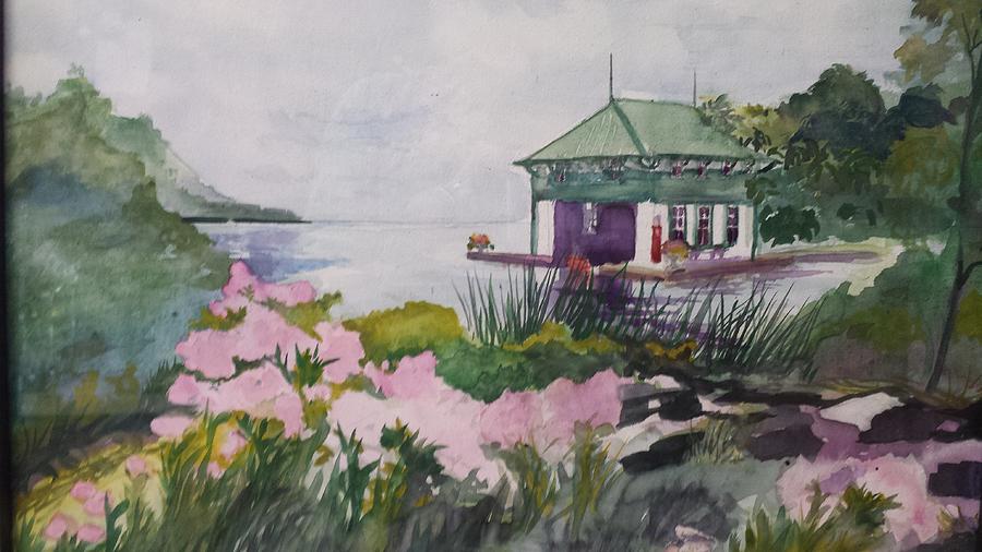 Victorian Boathouse Painting by Cheryl LaBahn Simeone