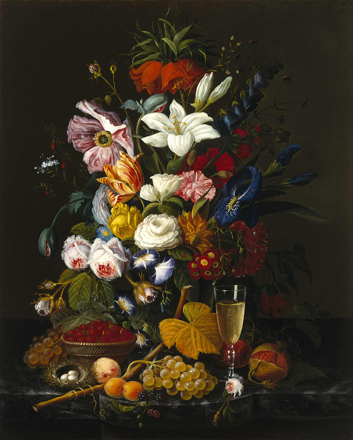 Severin Roesen Painting - Victorian Bouquet by Severin Roesen