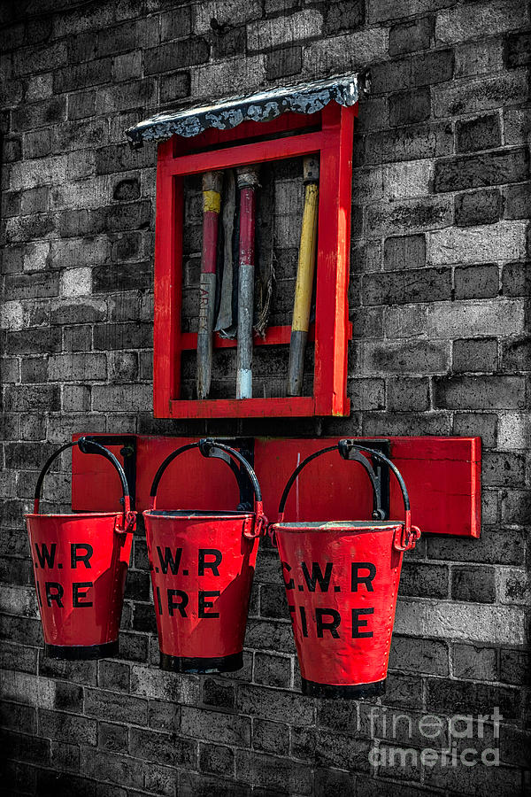 Victorian Fire Buckets Photograph by Adrian Evans