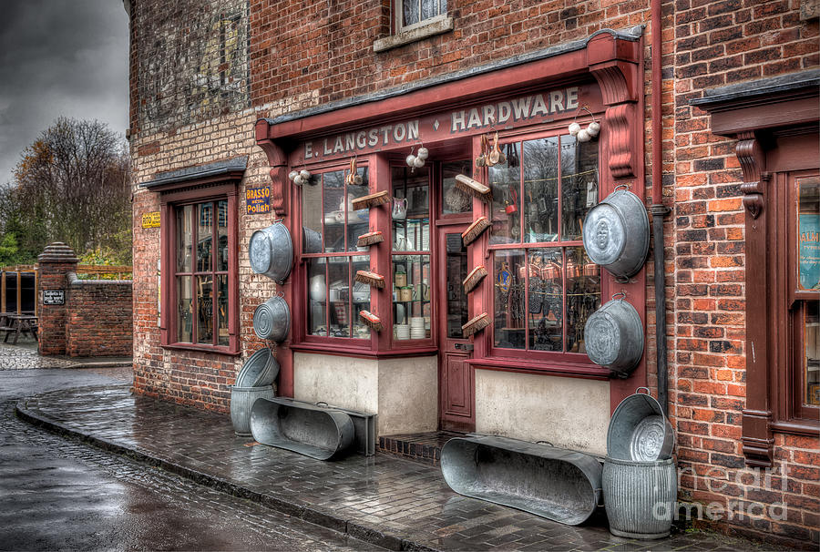 Vintage Photograph - Victorian Hardware Store by Adrian Evans
