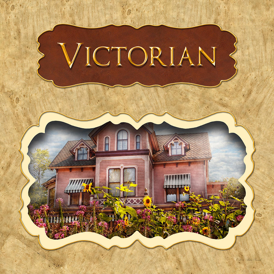 Victorian Houses button Photograph by Mike Savad