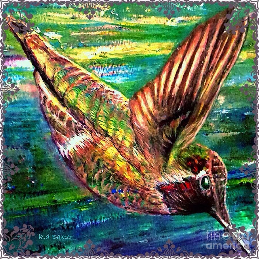 Victorian Hummingbird Takes a Bow Painting by Kimberlee Baxter