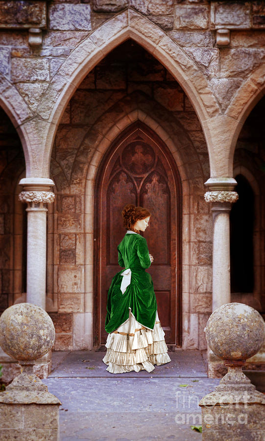 Victorian Lady at a Doorway Photograph by Jill Battaglia