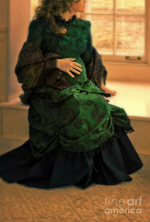 Victorian Lady Expecting a Baby Photograph by Jill Battaglia