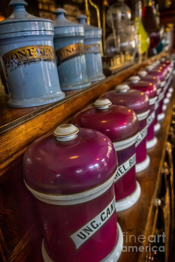 Bottle Photograph - Victorian Pharmacy by Adrian Evans