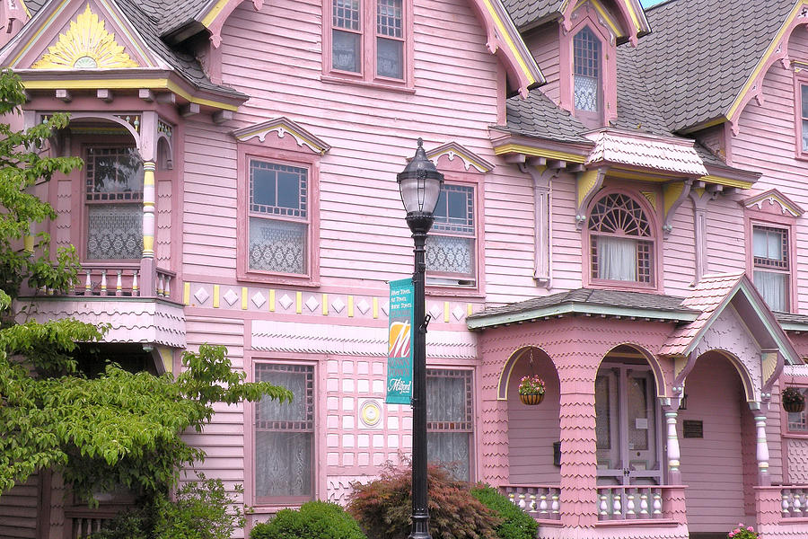 Architecture Photograph - Victorian Pink House - Milford Delaware by Kim Bemis