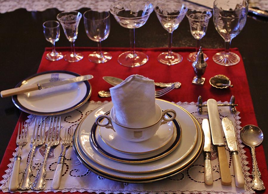Victorian Place Setting Photograph by William Rockwell