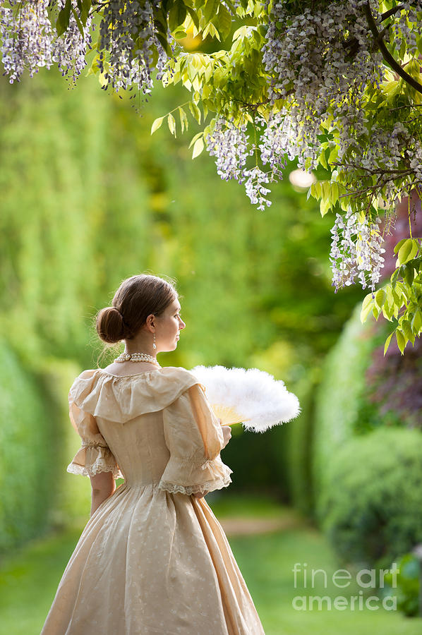 Victorian Woman With Ostrich Feather Fan Photograph By Lee Avison