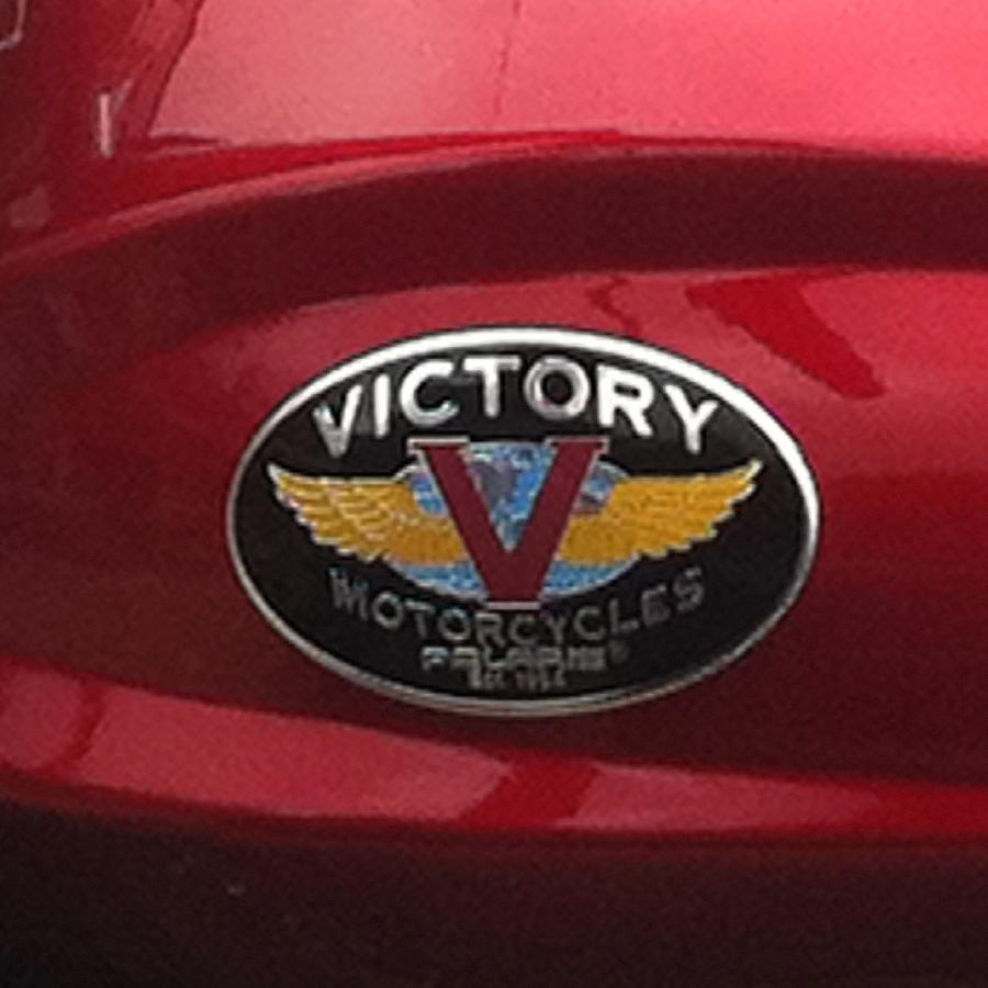 Transportation Photograph - Victory Mortorcycle Insignia by Denyse Duhaime