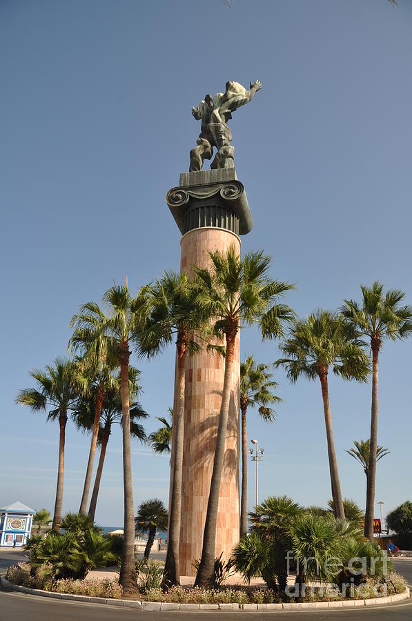 Architecture Photograph - Victory statue in Puerto Banus by Luis Alvarenga