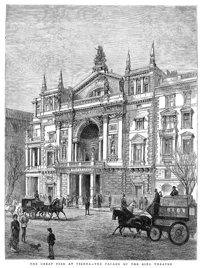 Vienna Ringtheater, 1881 Painting by Granger