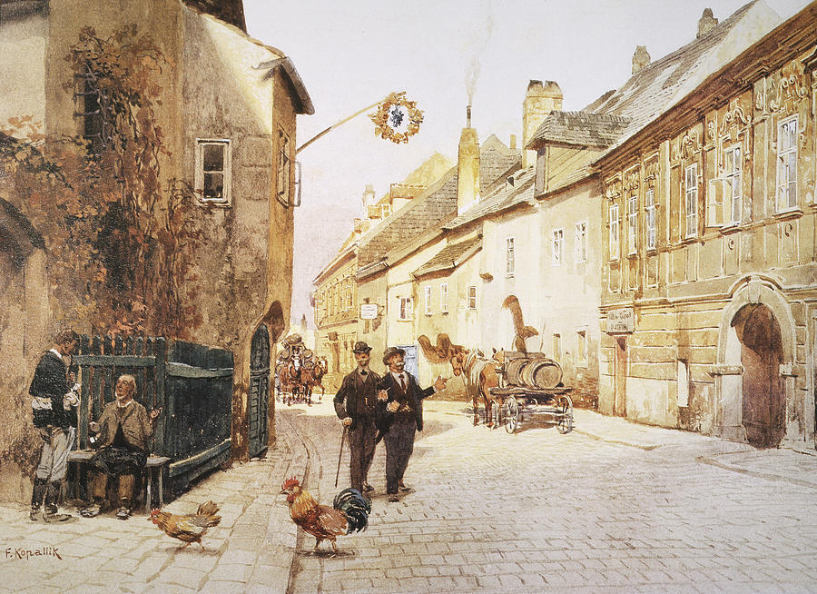 Vienna Street Scene, C1900 Painting by Granger - Fine Art America