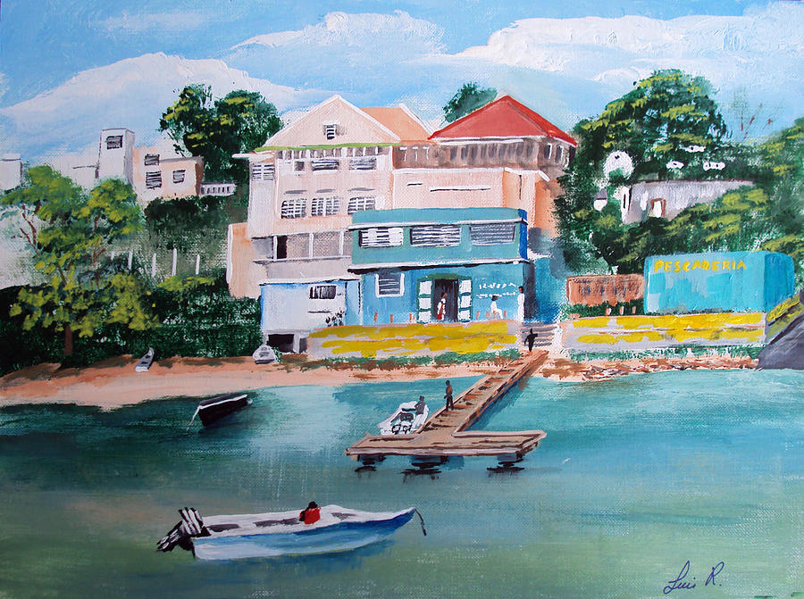 Vieques Puerto Rico Painting by Luis F Rodriguez