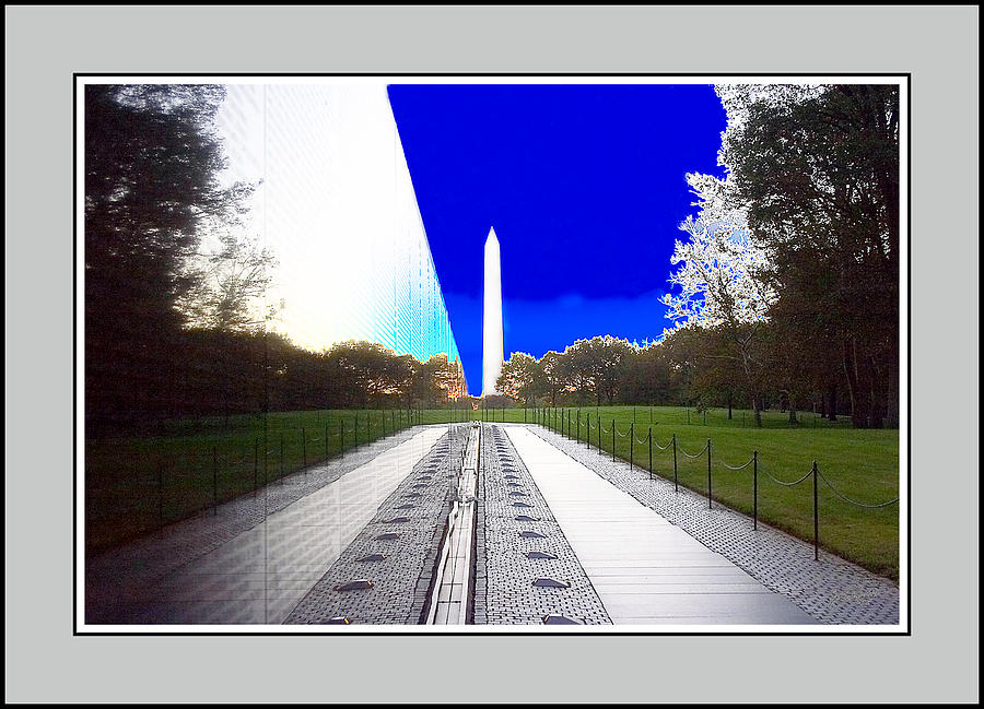 Viet Nam Memorial and Obelisk Digital Art by Joe Paradis