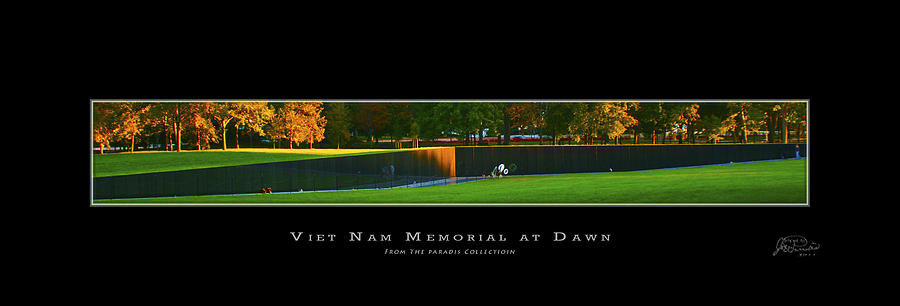 Viet Nam Memorial Wall at Dawn Digital Art by Joe Paradis