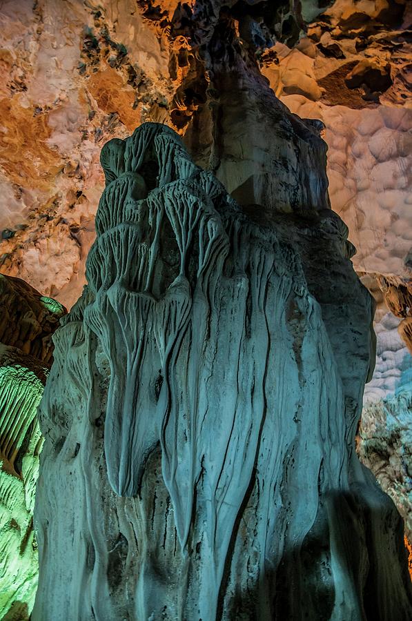 Nature Photograph - Vietnam Hang Dau Go Stalagmites Cave by Photostock-israel