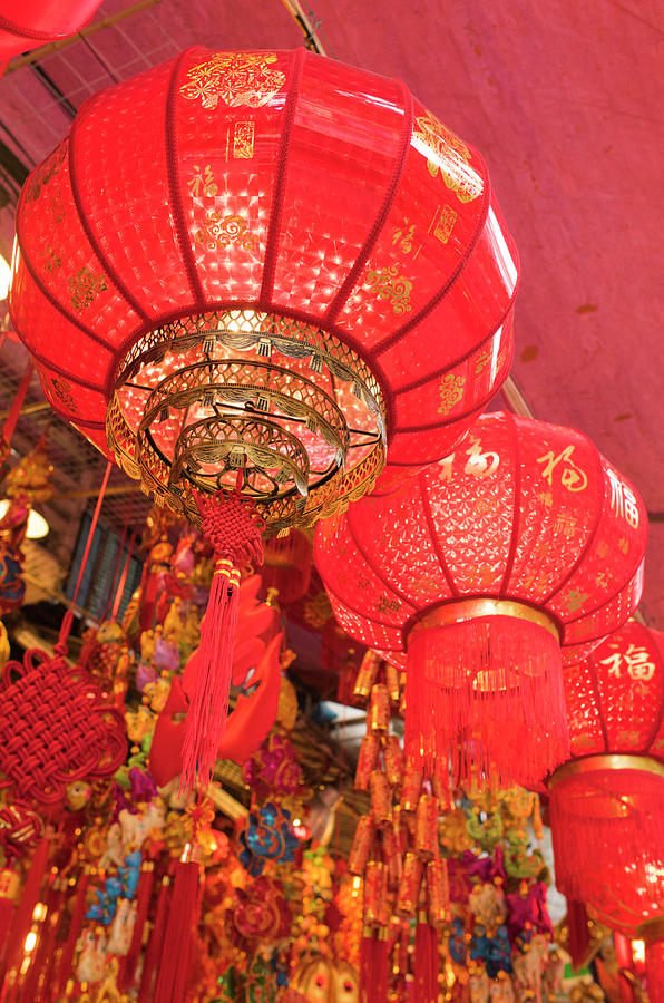 Vietnam, Hanoi Tet Lunar New Year, Red Photograph by Walter Bibikow ...