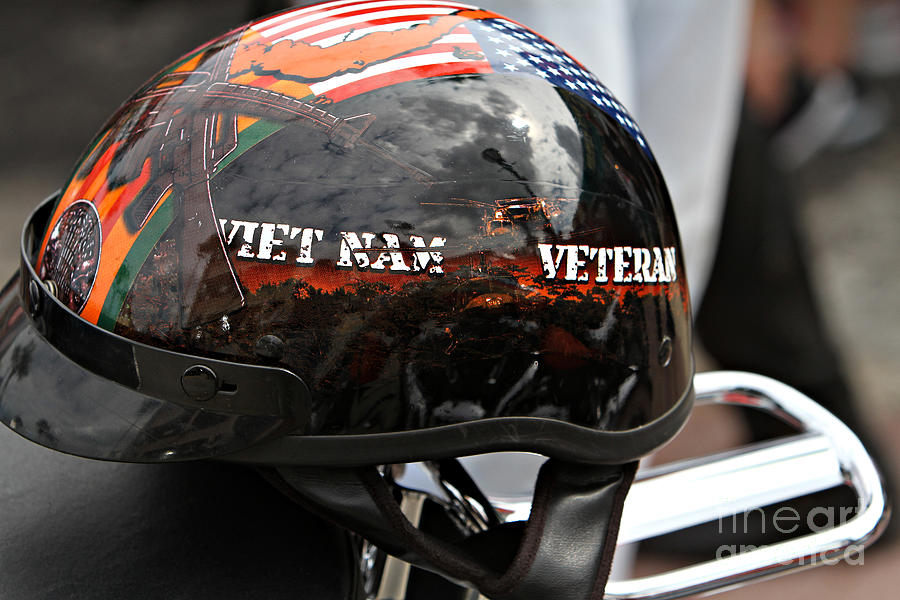 Vietnam Photograph - Vietnam helmet by J Michael Johnson Photography