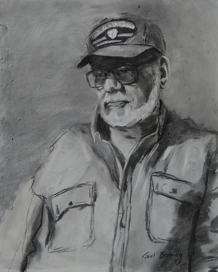 Vietnam Veteran Drawing by Carol Berning