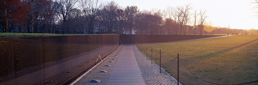 Architecture Photograph - Vietnam Veterans Memorial At Sunrise by Panoramic Images