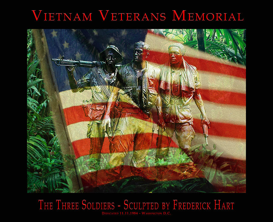 Vietnam Veterans Memorial Poster Photograph by Robert J Sadler