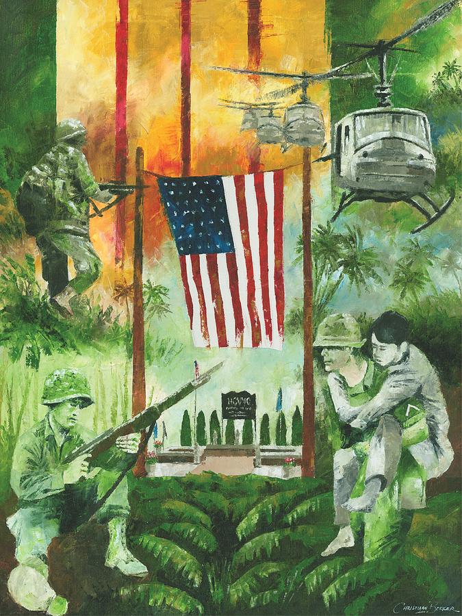 Vietnam War Tribute Painting by Christiaan Bekker