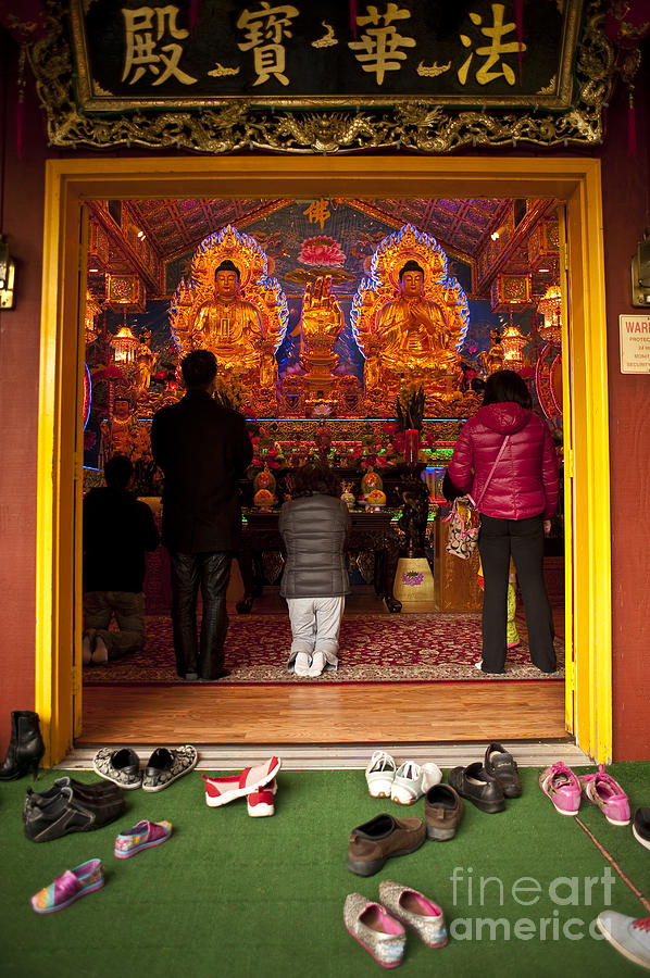 Vietnamese Temple Shrine Prayer Photograph by Jim Corwin