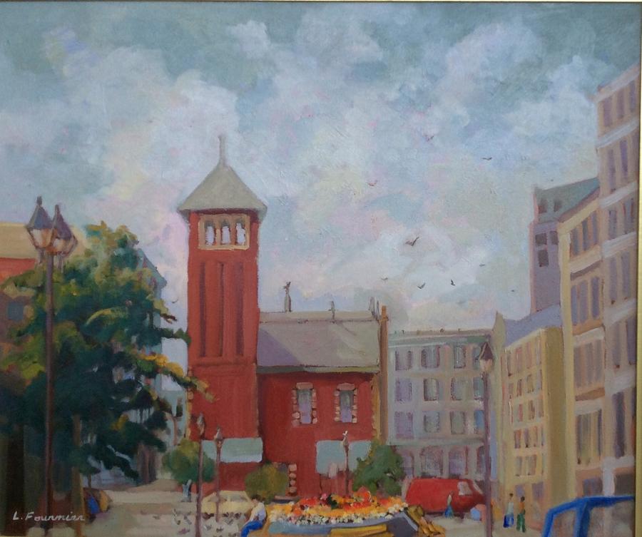 Vieux  Montreal Painting by Liliane Fournier
