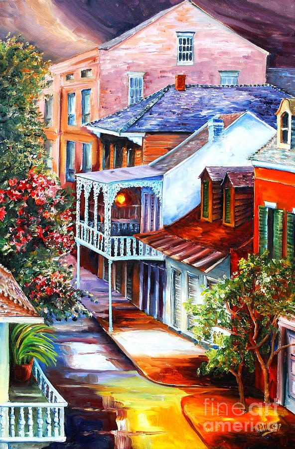 View From a Bourbon Street Balcony Painting by Diane Millsap