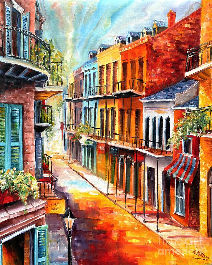 View from a French Quarter Window Painting by Diane Millsap