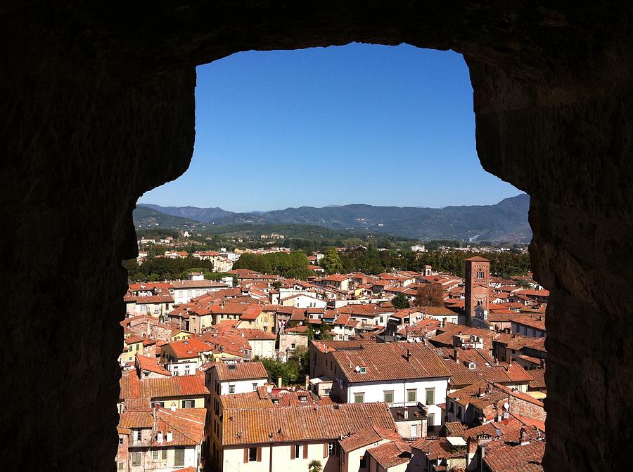 View from a Tower Window in Lucca Photograph by Angela Bushman