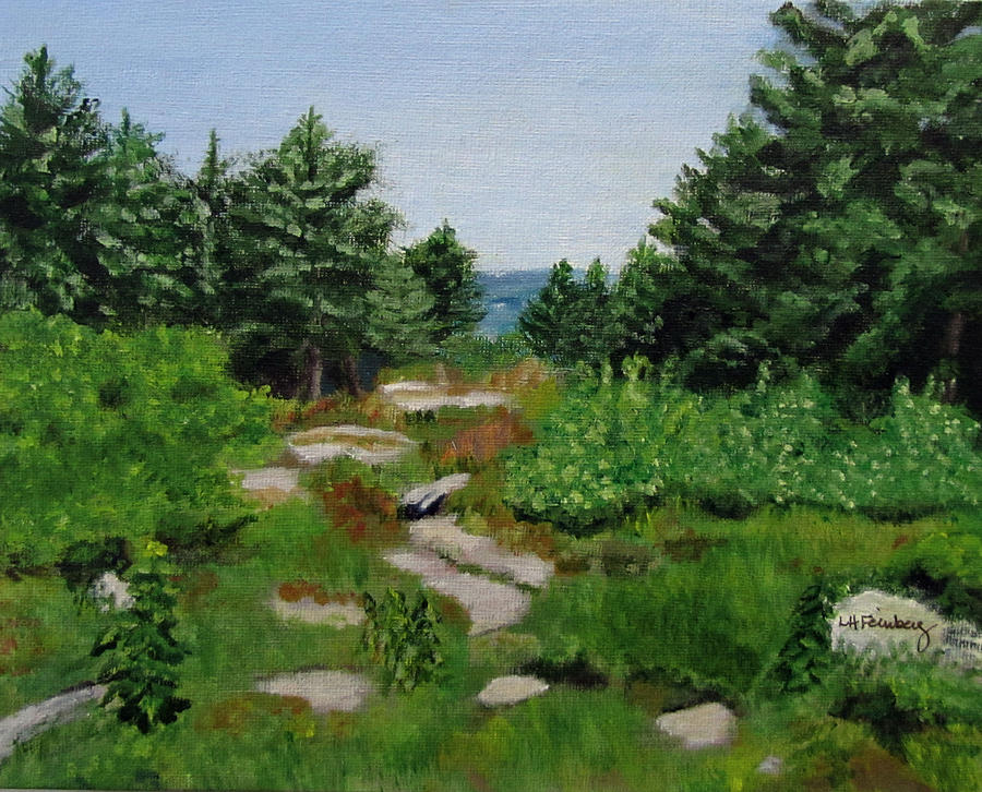 View from Barrett Mountain Painting by Linda Feinberg