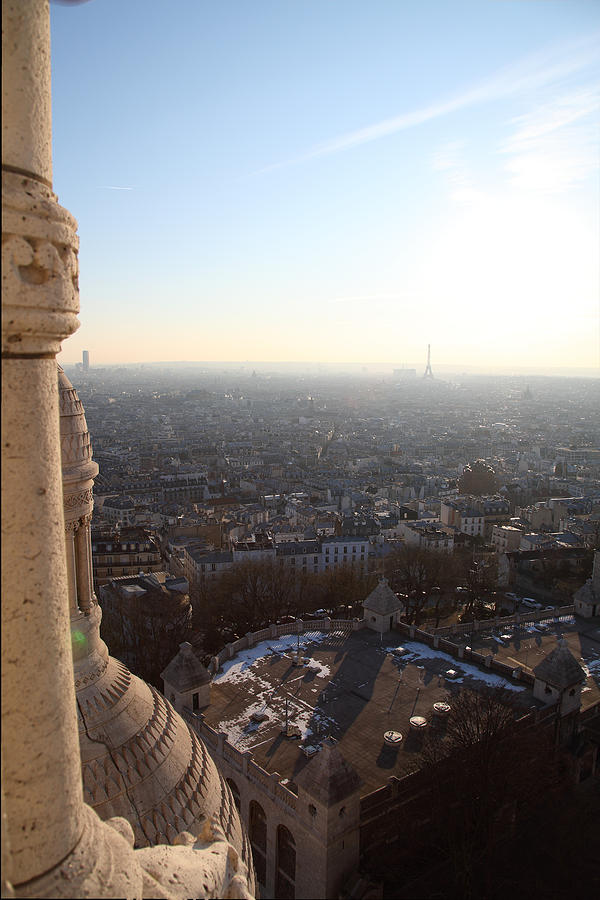 Architecture Photograph - View from Basilica of the Sacred Heart of Paris - Sacre Coeur - Paris France - 011310 by DC Photographer