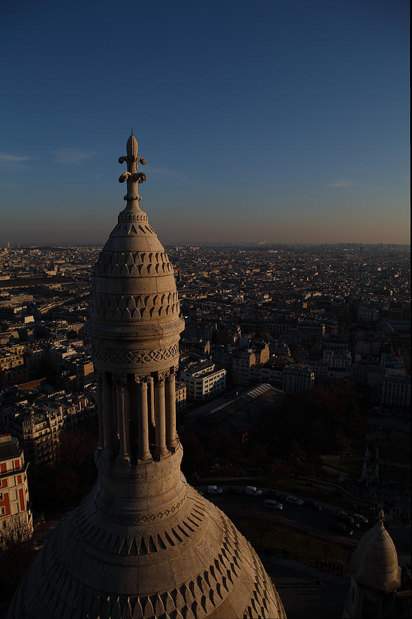 Architecture Photograph - View from Basilica of the Sacred Heart of Paris - Sacre Coeur - Paris France - 011333 by DC Photographer