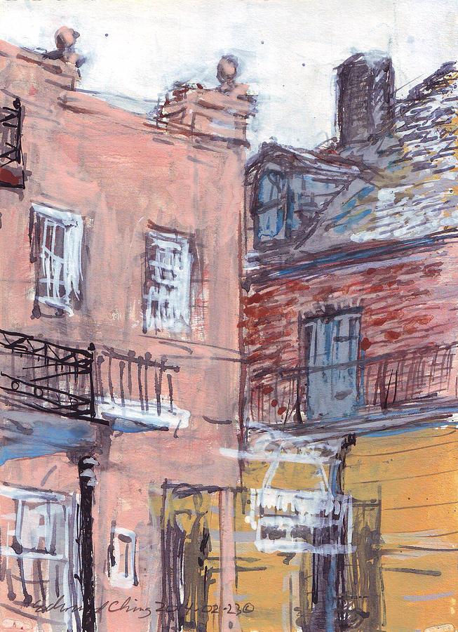 Café Drawing - View From Cafe Du Monde by Edward Ching Café Drawing - View From Cafe Du Monde by Edward Ching
