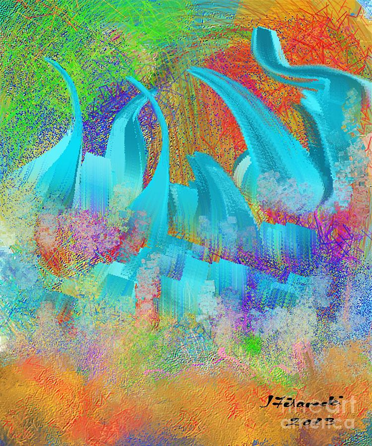 Central Park Painting - View From Central Park Abstract Painting by Judy Filarecki Central Park Painting - View From Central Park Abstract Painting by Judy Filarecki