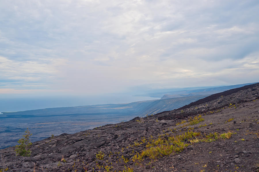 View from Chain of craters road in Big Island Hawaii Photograph by Marek Poplawski