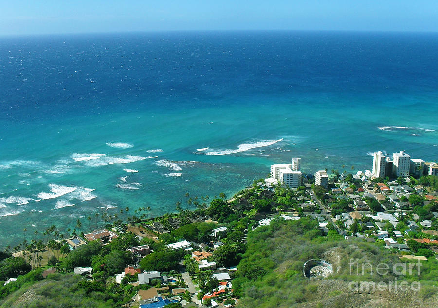 View from Diamond Head in Hawaii Oahu Photograph by Martin Valeriano