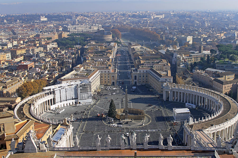 View from Dome of St Peters Photograph by Tony Murtagh